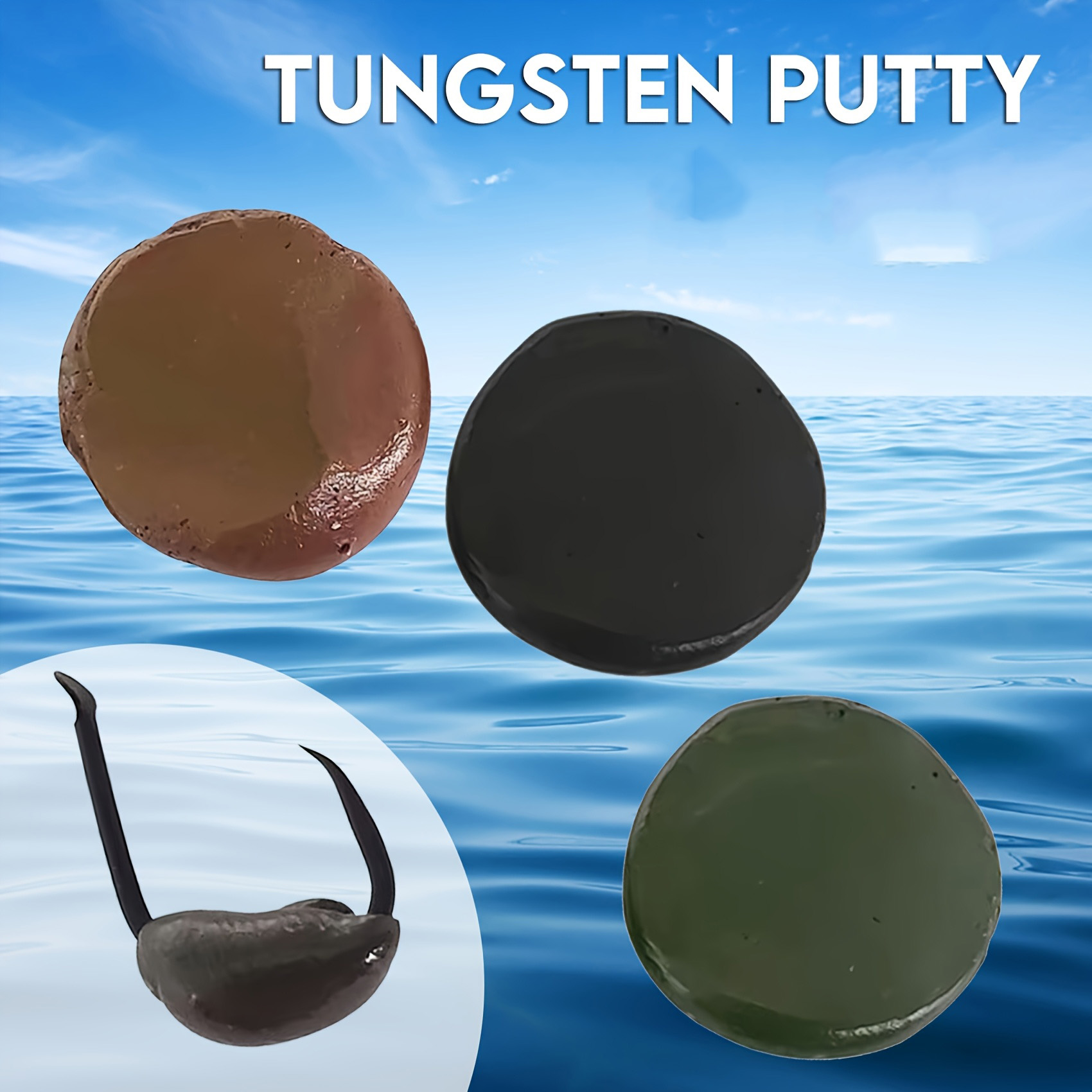 Fishing Equipment Used - Tungsten Putty 0.5oz(15g) Tika Sports 1pc/3pcs