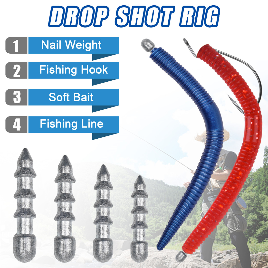 20pcs Nail weights sinkers Wor – Fishing Equipment Used Bewertung und Preis