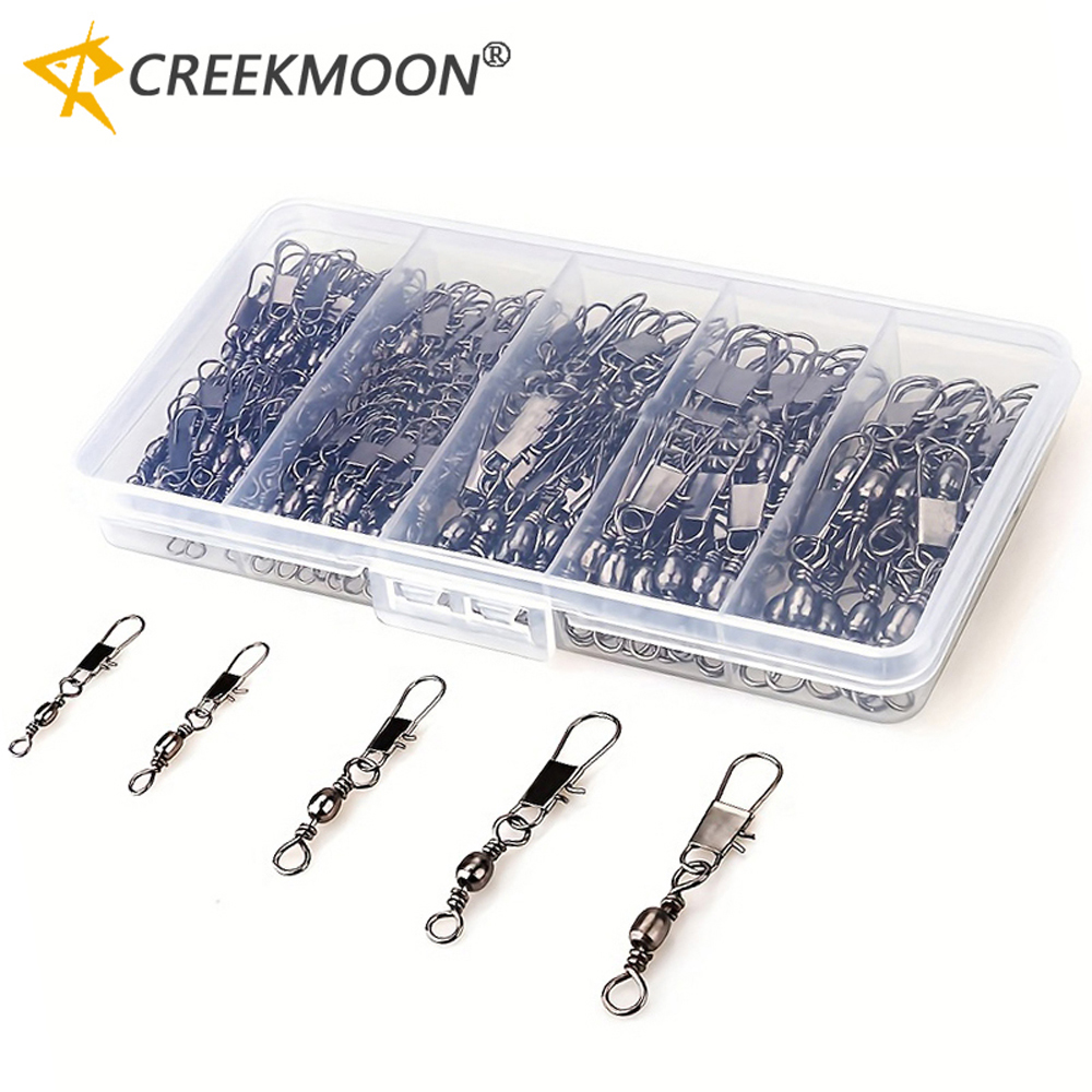100Pcs/Lot 4#6#8#10#12# Swivel – Fishing Equipment Used Bewertung und Preis