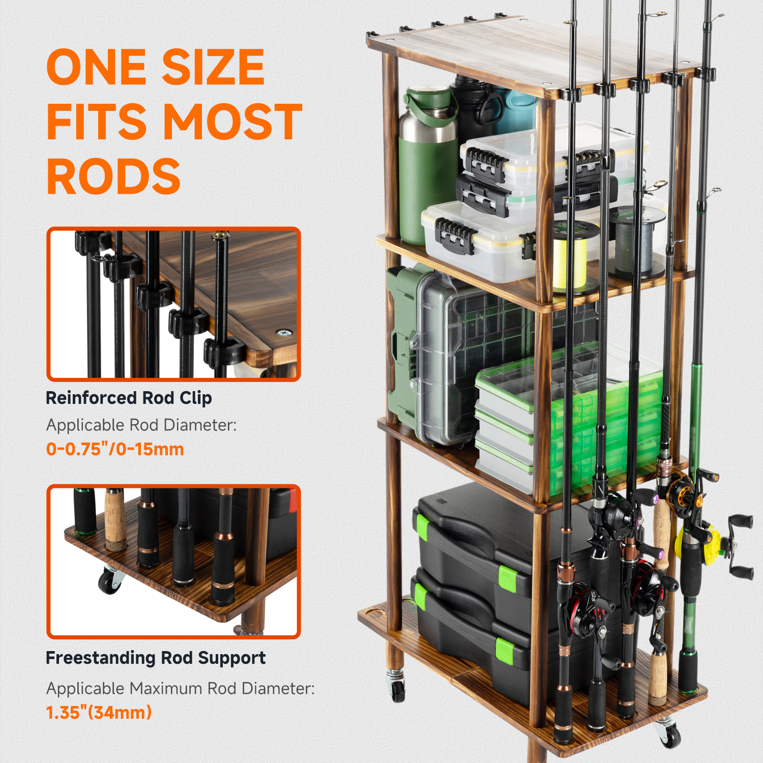 Cylindrical Floor Standing Fis – Fishing Equipment Holder Bewertung und Preis