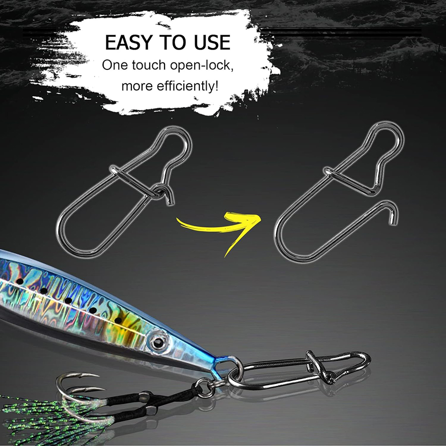50Pcs Crankbait Snaps Stainles – Fishing Equipment Used Bewertung und Preis