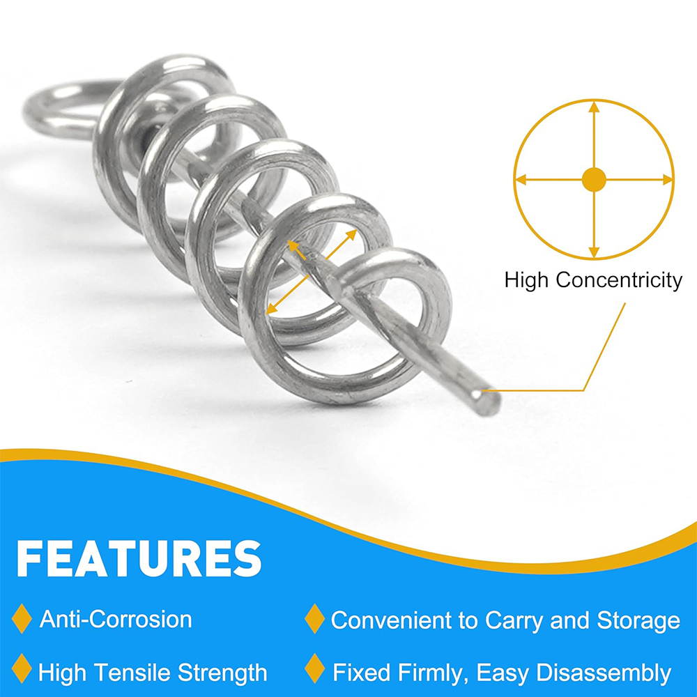 50Pcs Spring Twist Lock Fishin – Fishing Equipment Used Bewertung und Preis
